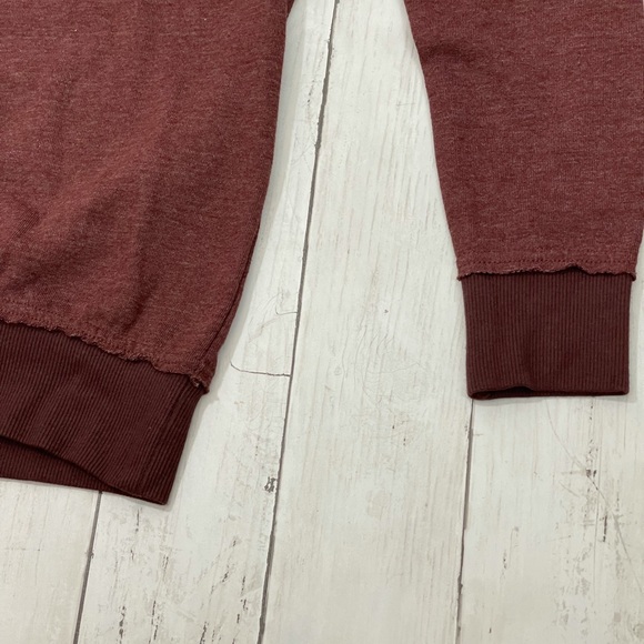 Dear John Raw Edge Seam Maroon Sweater - Picture 2 of 4